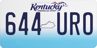 KY license plate 644URO