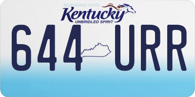 KY license plate 644URR