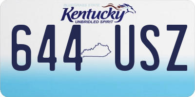 KY license plate 644USZ