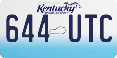 KY license plate 644UTC