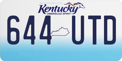 KY license plate 644UTD