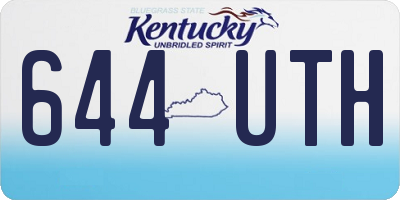KY license plate 644UTH