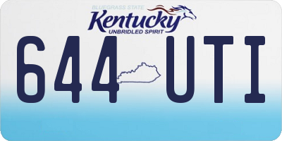 KY license plate 644UTI