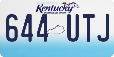 KY license plate 644UTJ