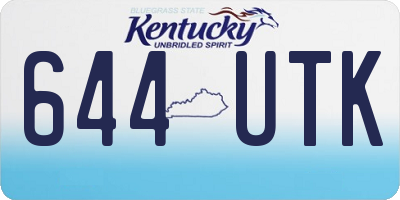 KY license plate 644UTK