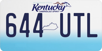 KY license plate 644UTL