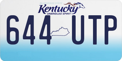 KY license plate 644UTP