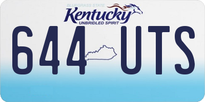KY license plate 644UTS