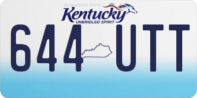 KY license plate 644UTT