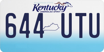 KY license plate 644UTU