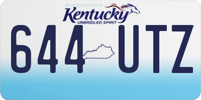 KY license plate 644UTZ