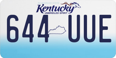 KY license plate 644UUE