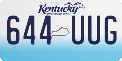 KY license plate 644UUG
