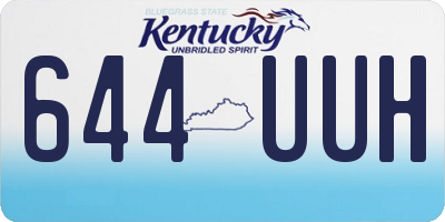 KY license plate 644UUH