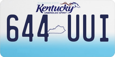 KY license plate 644UUI