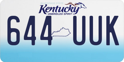 KY license plate 644UUK