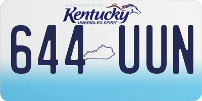 KY license plate 644UUN