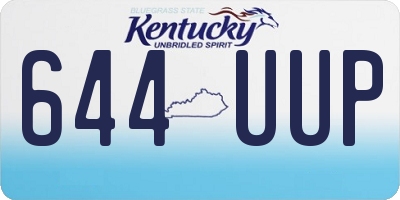 KY license plate 644UUP