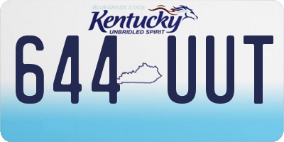 KY license plate 644UUT