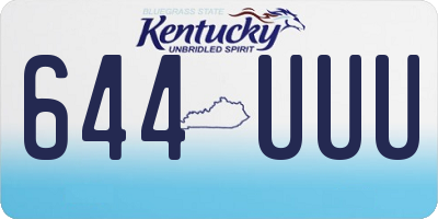 KY license plate 644UUU