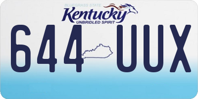 KY license plate 644UUX