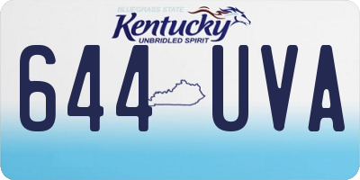 KY license plate 644UVA