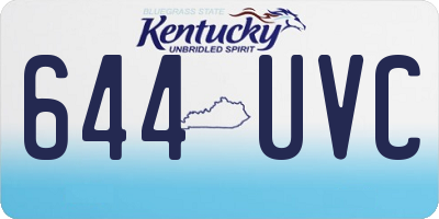 KY license plate 644UVC
