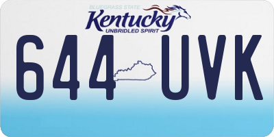 KY license plate 644UVK