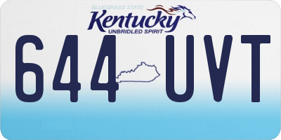 KY license plate 644UVT
