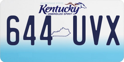 KY license plate 644UVX