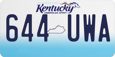 KY license plate 644UWA