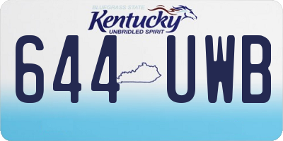 KY license plate 644UWB