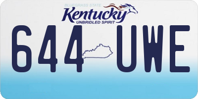 KY license plate 644UWE