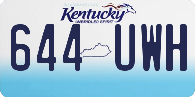 KY license plate 644UWH