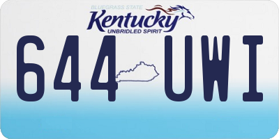 KY license plate 644UWI