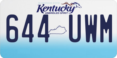KY license plate 644UWM