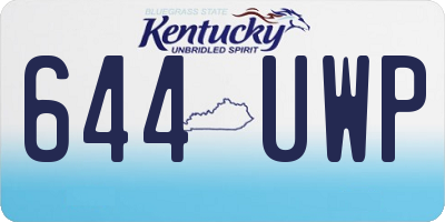 KY license plate 644UWP