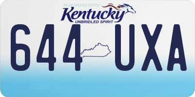 KY license plate 644UXA
