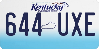 KY license plate 644UXE