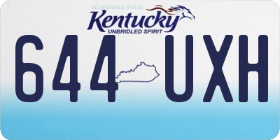 KY license plate 644UXH