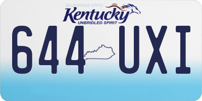 KY license plate 644UXI