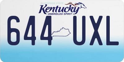 KY license plate 644UXL