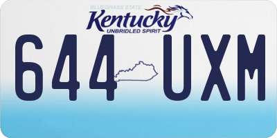 KY license plate 644UXM