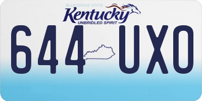 KY license plate 644UXO