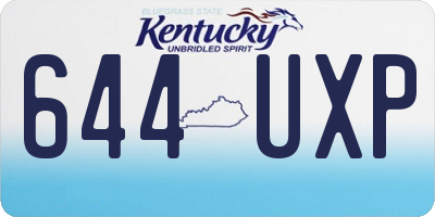 KY license plate 644UXP