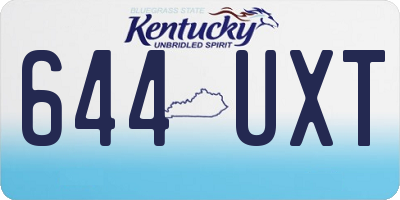 KY license plate 644UXT