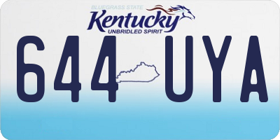KY license plate 644UYA