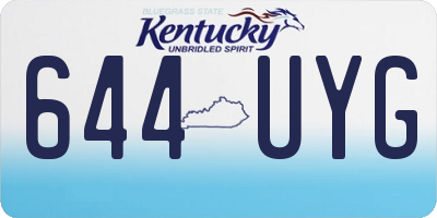 KY license plate 644UYG