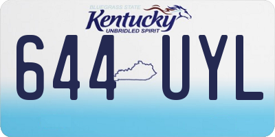 KY license plate 644UYL