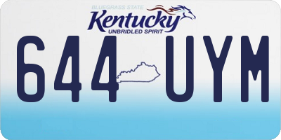 KY license plate 644UYM